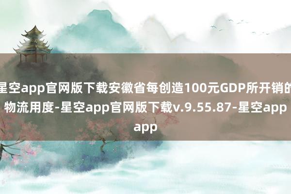 星空app官网版下载安徽省每创造100元GDP所开销的物流用度-星空app官网版下载v.9.55.87-星空app