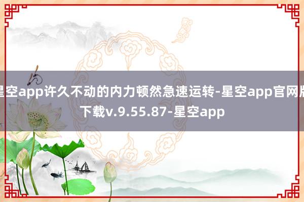 星空app许久不动的内力顿然急速运转-星空app官网版下载v.9.55.87-星空app