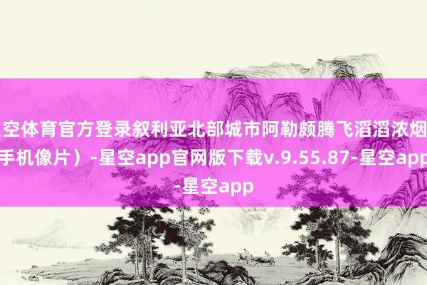 星空体育官方登录叙利亚北部城市阿勒颇腾飞滔滔浓烟（手机像片）-星空app官网版下载v.9.55.87-星空app