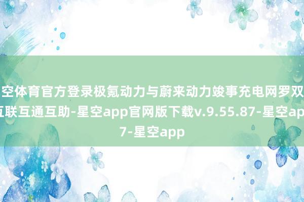 星空体育官方登录极氪动力与蔚来动力竣事充电网罗双向互联互通互助-星空app官网版下载v.9.55.87-星空app