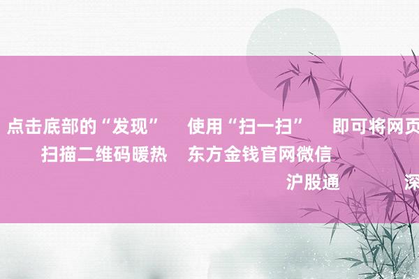 星空app      点击底部的“发现”     使用“扫一扫”     即可将网页共享至一又友圈                            扫描二维码暖热    东方金钱官网微信                                                                        沪股通             深股通             