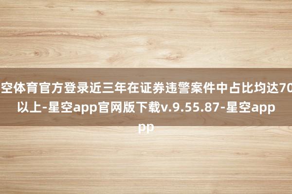 星空体育官方登录近三年在证券违警案件中占比均达70%以上-星空app官网版下载v.9.55.87-星空app