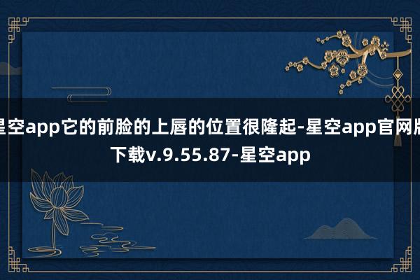 星空app它的前脸的上唇的位置很隆起-星空app官网版下载v.9.55.87-星空app