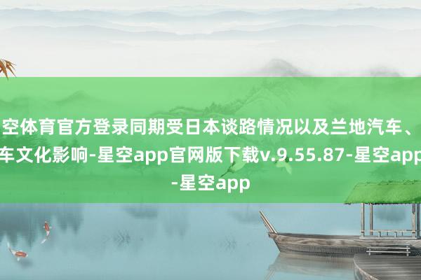 星空体育官方登录同期受日本谈路情况以及兰地汽车、房车文化影响-星空app官网版下载v.9.55.87-星空app