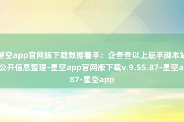 星空app官网版下载数据着手：企查查以上履手脚本站据公开信息整理-星空app官网版下载v.9.55.87-星空app