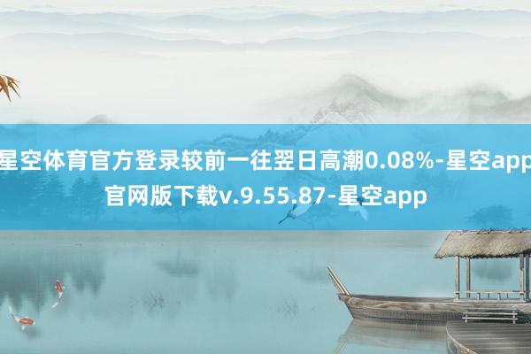 星空体育官方登录较前一往翌日高潮0.08%-星空app官网版下载v.9.55.87-星空app
