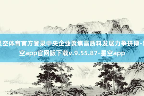 星空体育官方登录中央企业聚焦高质料发展力争拼搏-星空app官网版下载v.9.55.87-星空app