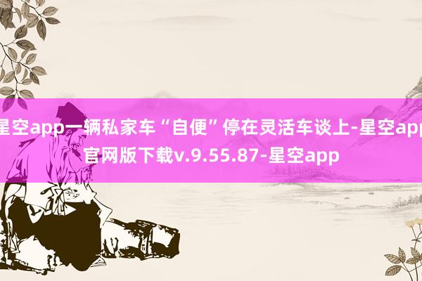星空app一辆私家车“自便”停在灵活车谈上-星空app官网版下载v.9.55.87-星空app