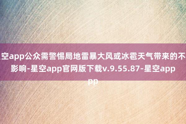 星空app公众需警惕局地雷暴大风或冰雹天气带来的不利影响-星空app官网版下载v.9.55.87-星空app