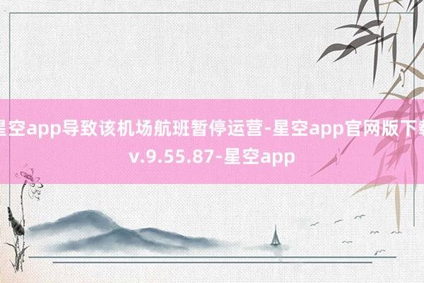 星空app导致该机场航班暂停运营-星空app官网版下载v.9.55.87-星空app