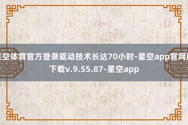 星空体育官方登录驱动技术长达70小时-星空app官网版下载v.9.55.87-星空app